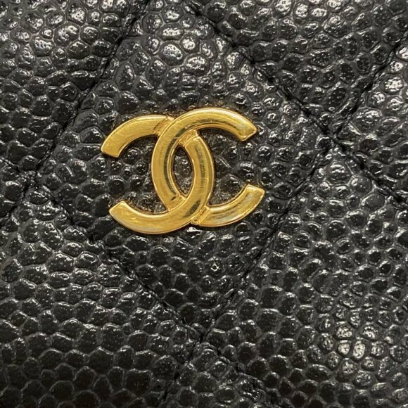 CHANEL Classic Zip Coin Purse/Matelasse  Black Caviar Skin Coin Case 696-122024 - Picture 3 of 9